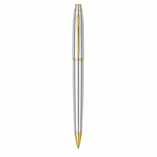 Bolígrafo Scrikss 35 Noble Cromo Oro con Estuche