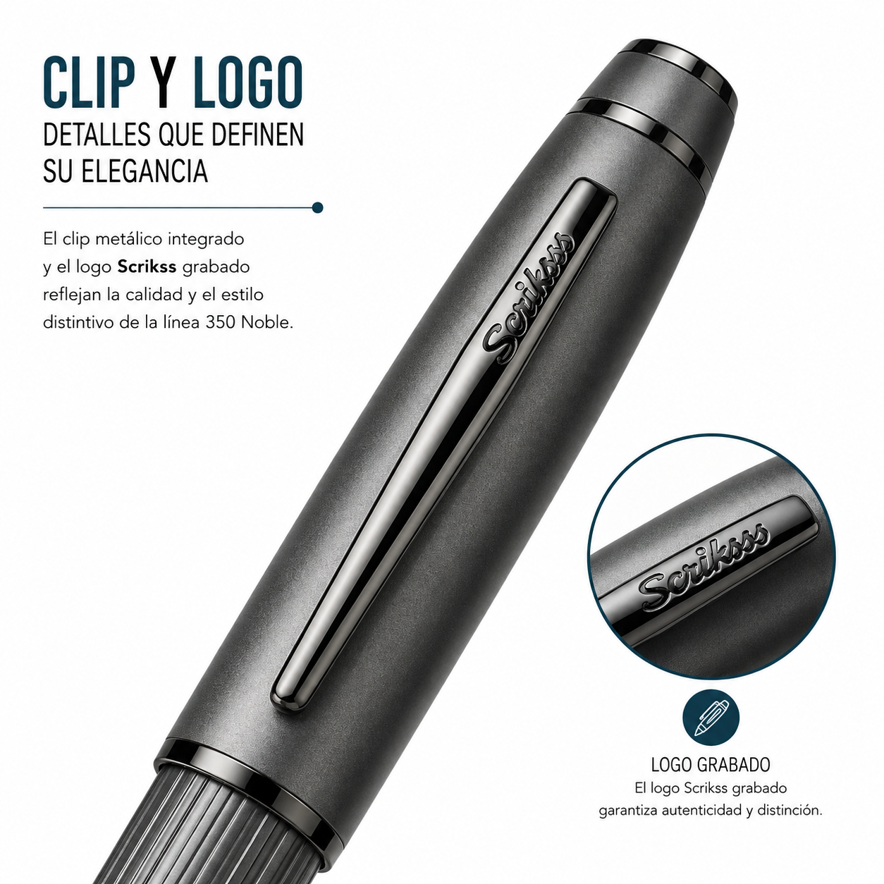 Pluma Fuente Scrikss 350 Noble Antracita Grafito