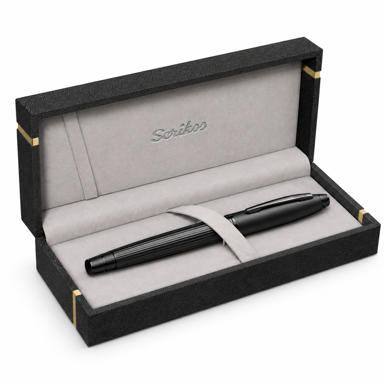Pluma Fuente Scrikss Noble 350 Negro Mate con Estuche