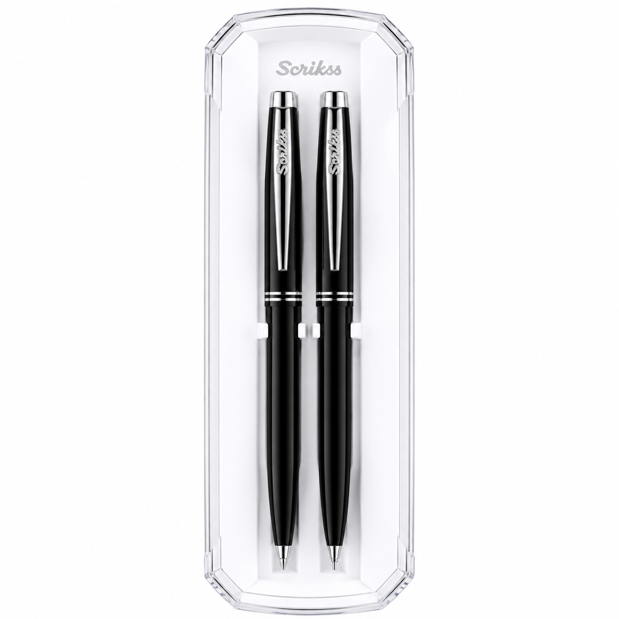 Juego Scrikss 108 Prestige Bolígrafo Portaminas Negro