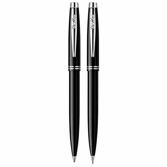Juego Scrikss 108 Prestige Bolígrafo Portaminas Negro
