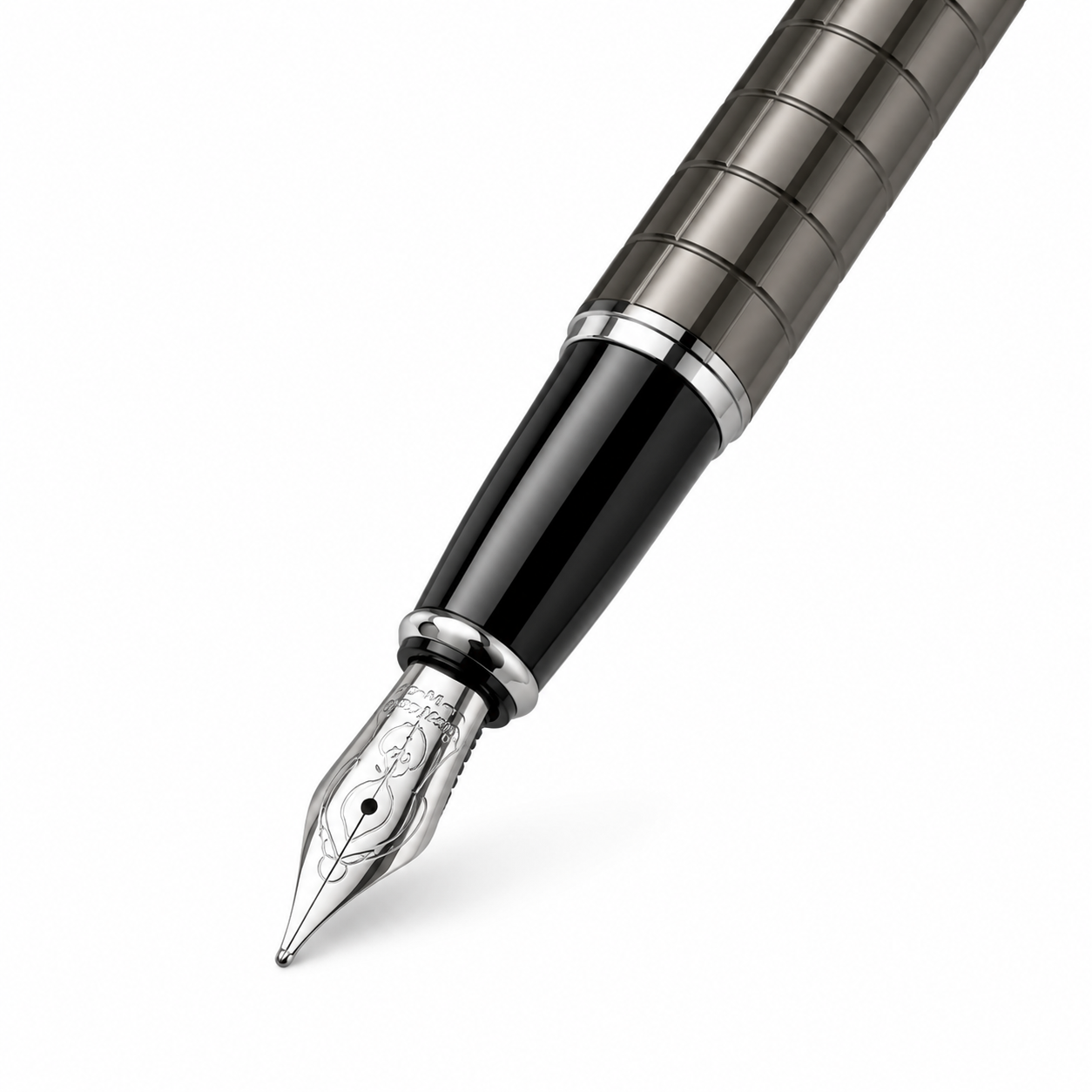 Pluma Fuente Scrikss Honour 38 Gris Carbón con Estuche