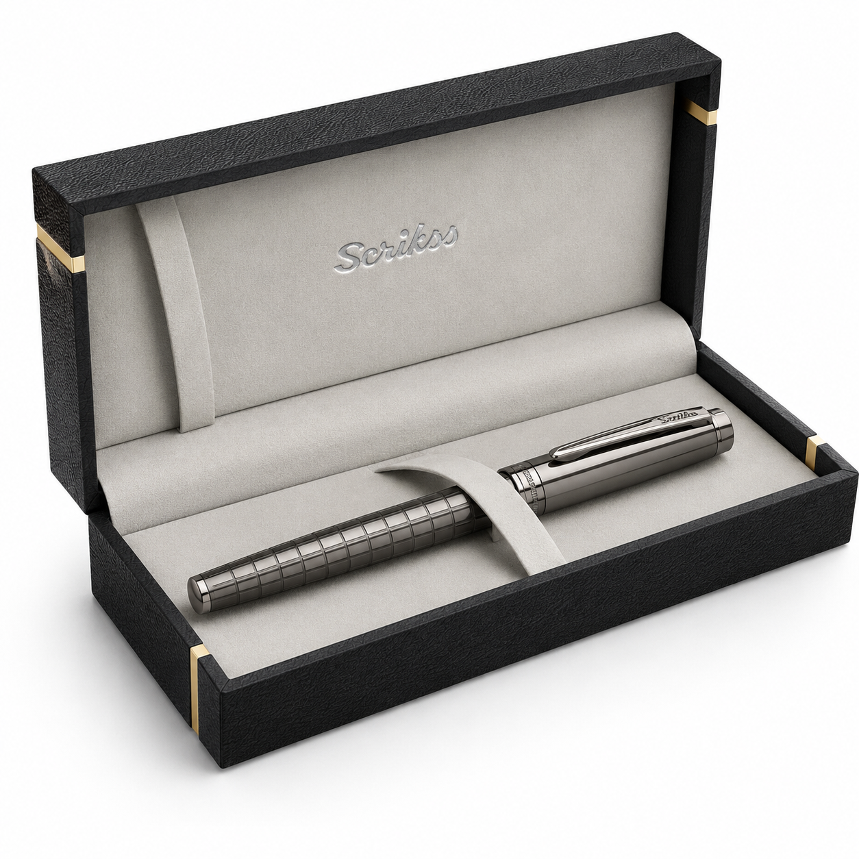 Pluma Fuente Scrikss Honour 38 Gris Carbón con Estuche