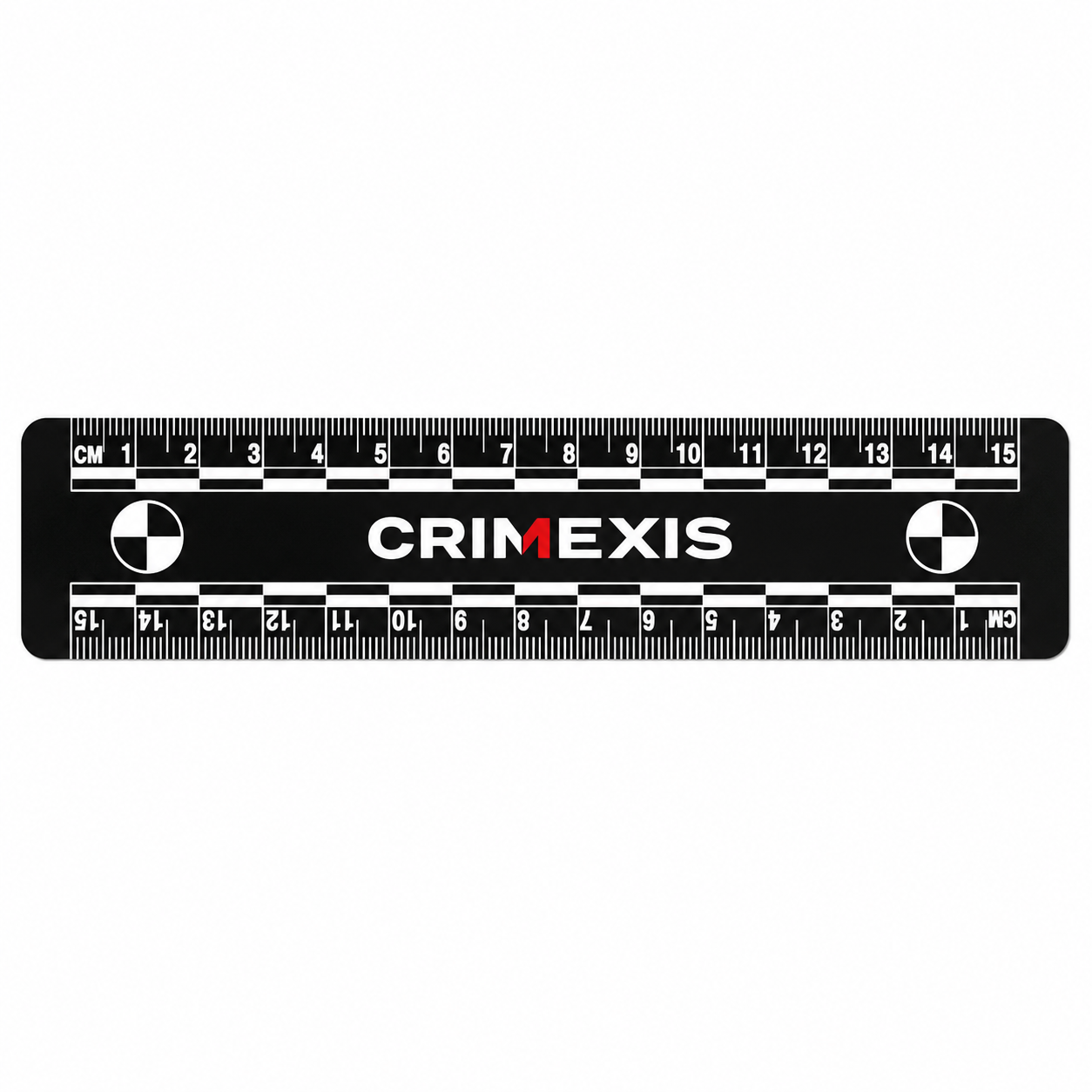 Regleta Métrica Forense Crimexis Fotográfica 15 cm PVC Negro