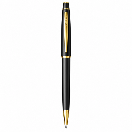 Bolígrafo Scrikss Noble 35 Negro Mate Dorado con Estuche
