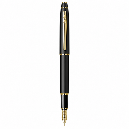 Pluma Fuente Scrikss Noble 35 Negro Mate Dorado con Estuche