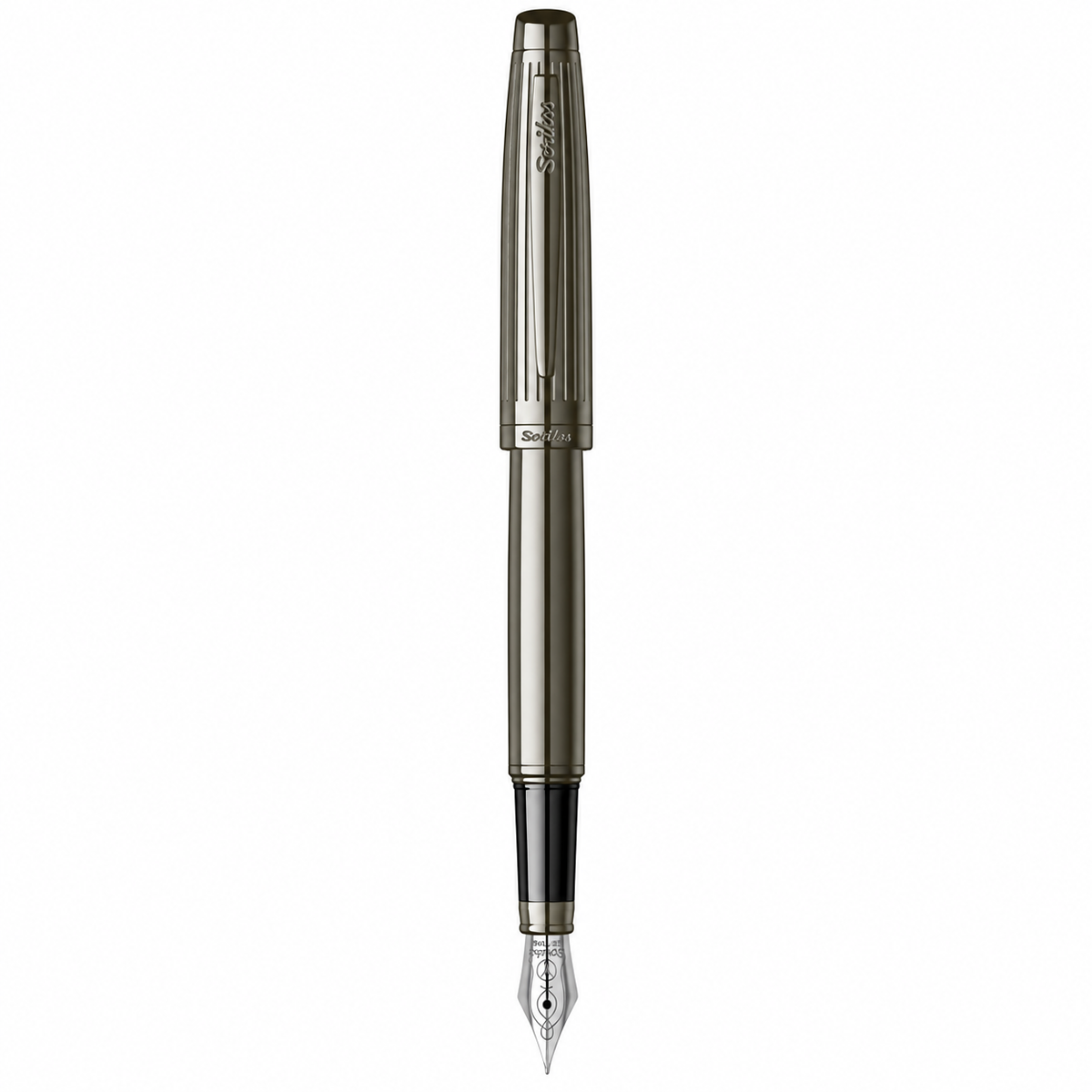 Pluma Fuente Scrikss Oscar 39 Titanium Metalica Estuche