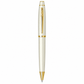 Bolígrafo Scrikss Noble 35 Blanco Perla Dorado con Estuche