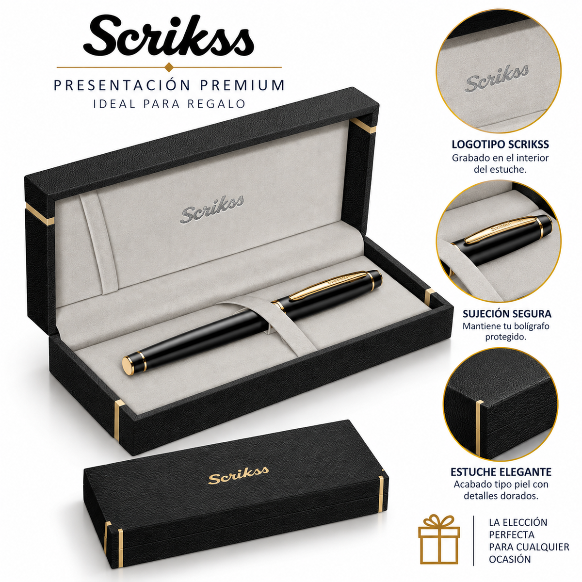 Roller Scrikss Noble 35 Negro Mate con Estuche