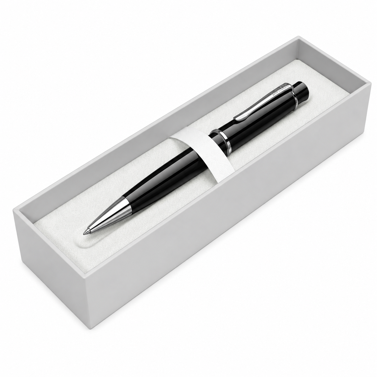 Bolígrafo Scrikss Chic 62 Negro Metálico Tinta Negra