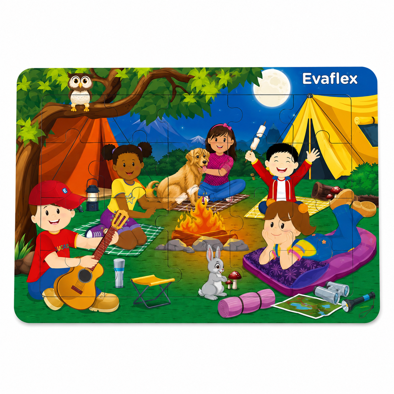 Wooden Puzzle Evaflex Campfire 20 Pieces 20x30cm Children's Educational Assembleable Game