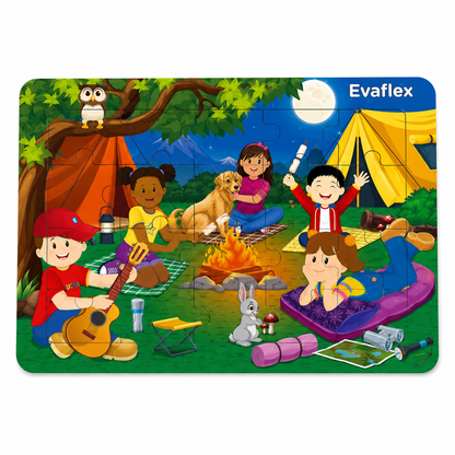 Wooden Puzzle Evaflex Campfire 20 Pieces 20x30cm Children's Educational Assembleable Game