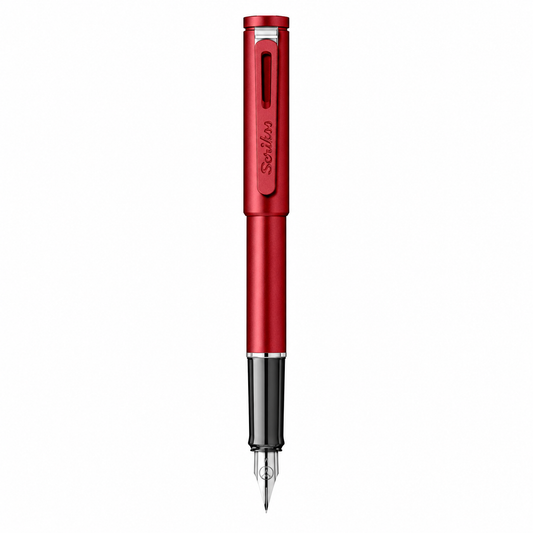 Pluma Fuente Scrikss Punto Roja Plumin Medio Tinta Negra