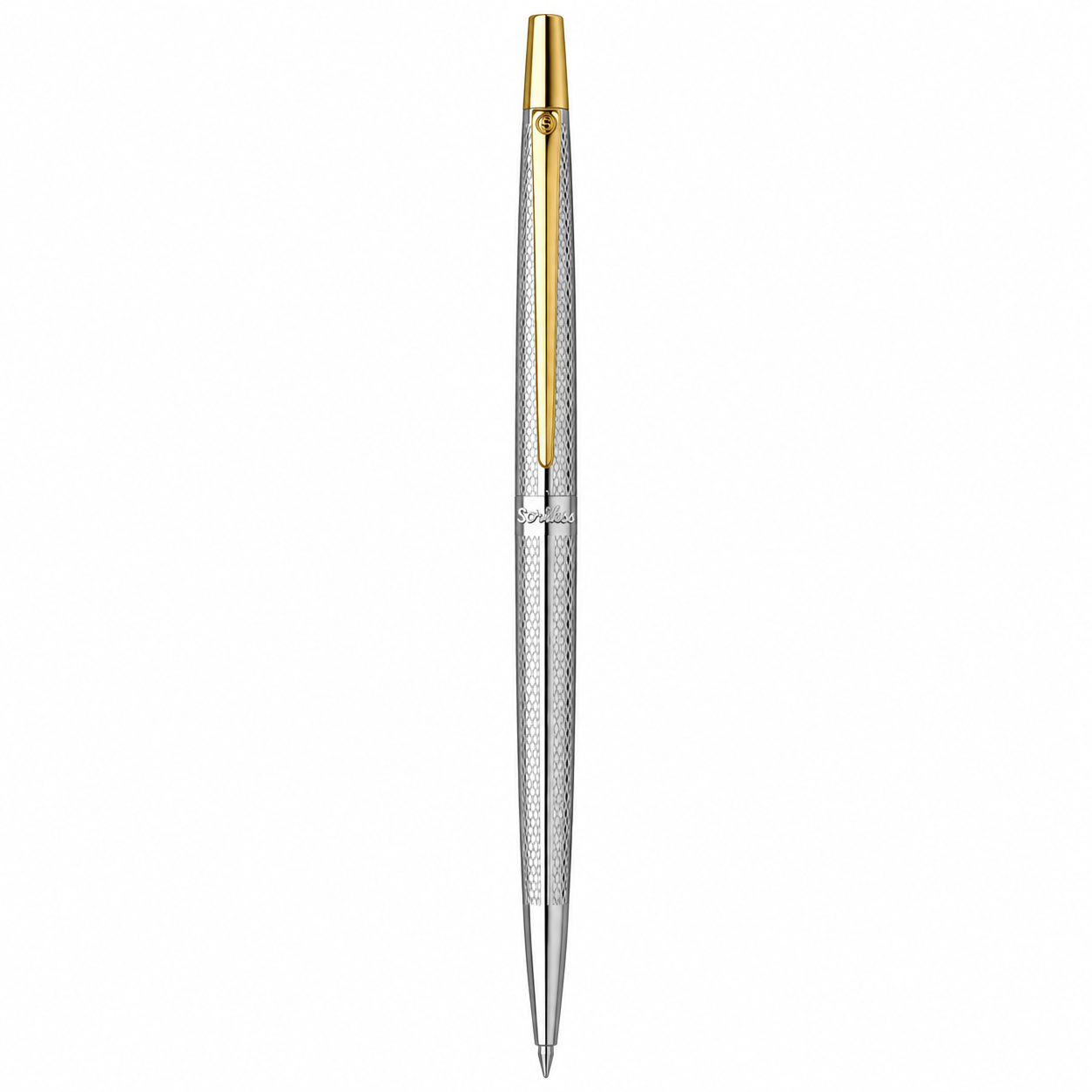 Bolígrafo Scrikss Venus 711 Cromo Oro con Estuche