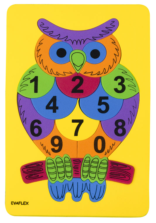 Evaflex Foamy Owl Numbers Puzzle 15*23 Boy
