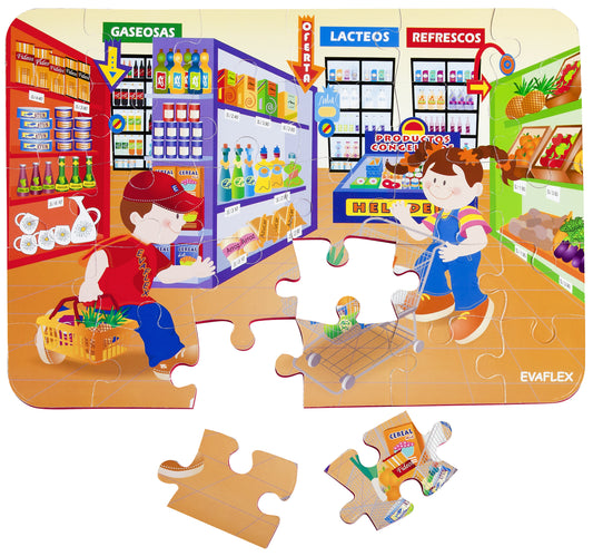 Evaflex Foamy Supermarket Puzzle 30 Pieces