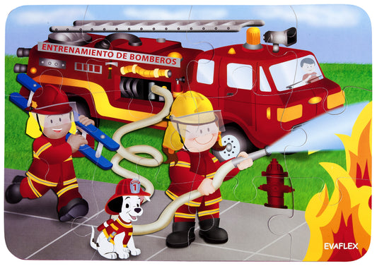 Evaflex Foamy Firefighters Puzzle 12 Pieces