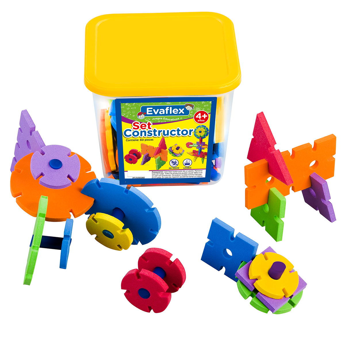 Evaflex Foamy Didactic Game Constructor Set C/60 Pieces
