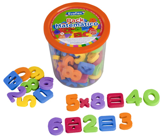 Evaflex Foamy Didactic Game Mathematical Pack C/60 Pieces