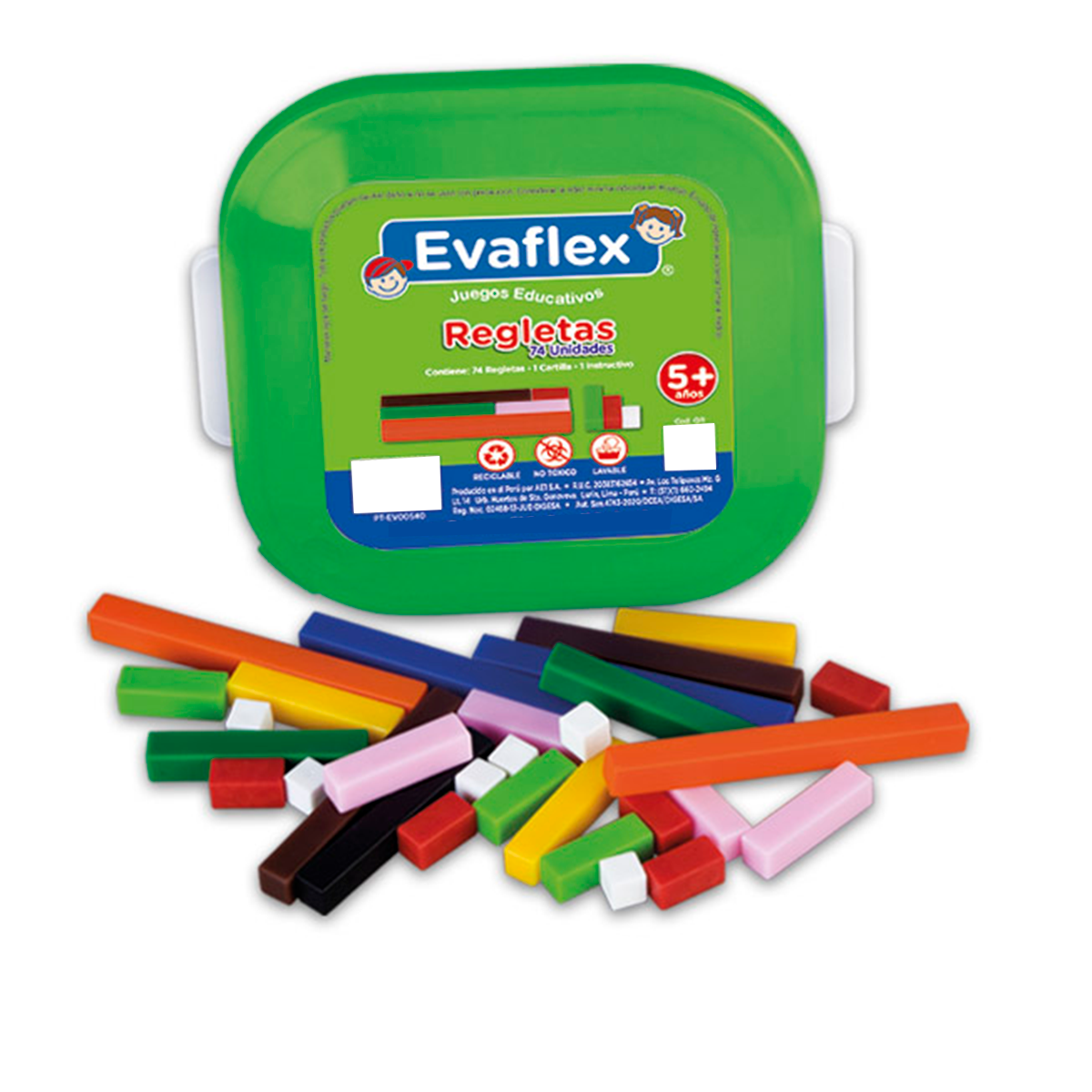 Evaflex Plastic Didactic Game Cuisenaire Strips C/74