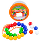 Juego Didactico Evaflex Plastico Cuentas C/36 Piezas