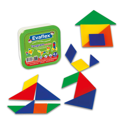 Tangram Evaflex de Plástico Juego Didáctico Educativo 35 Piezas