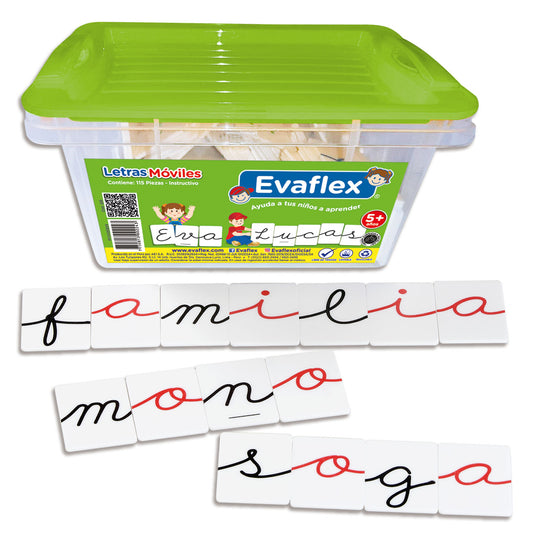Evaflex Educational Game Mobile Letters C/115 Plastic Pieces