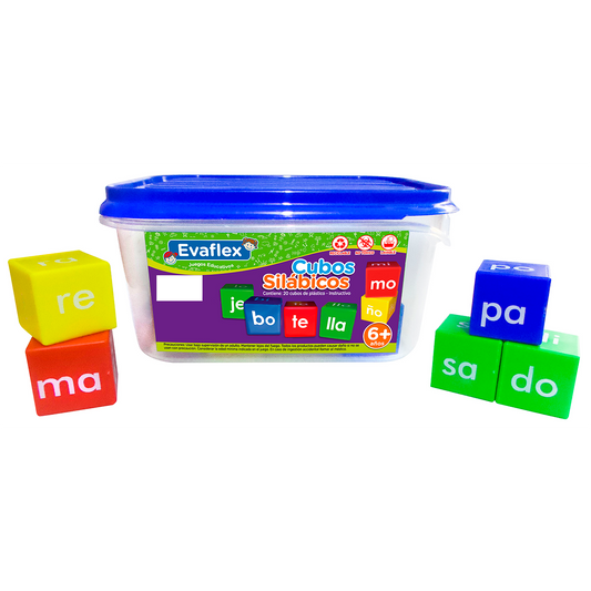 Evaflex Plastic Didactic Game Syllabic Cubes C/20 Pieces