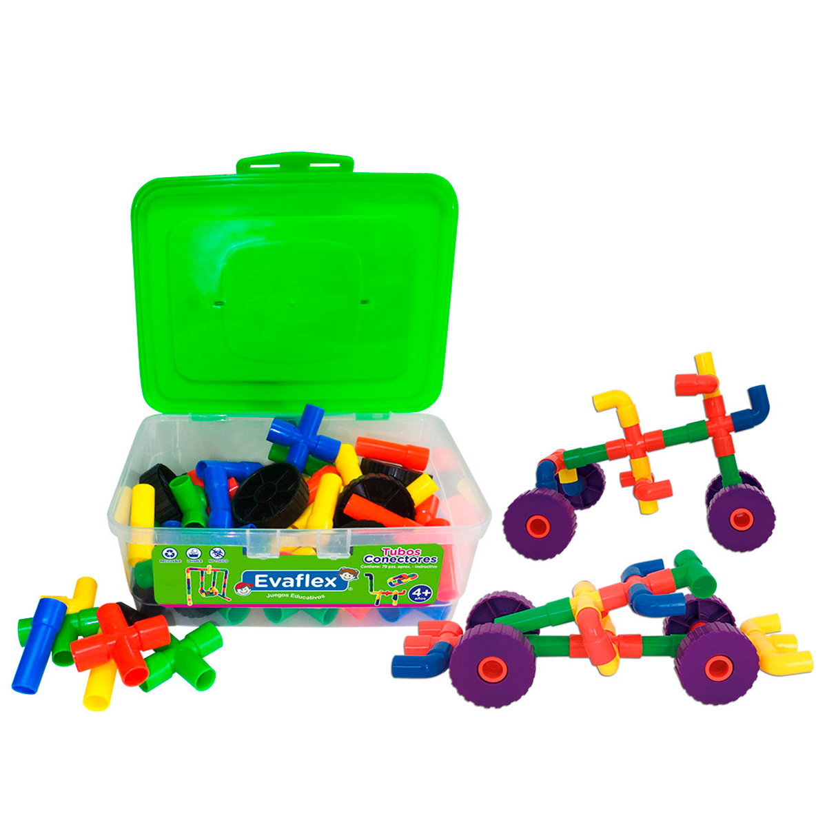 Evaflex Plastic Tubes Connectors Didactic Set C/79 Pieces