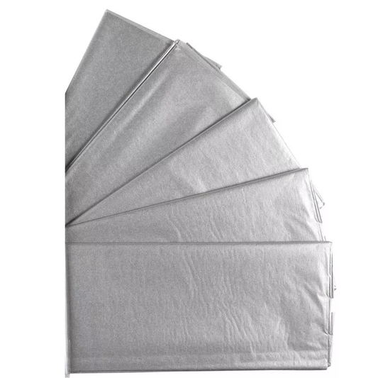 Papel China Pingüino Belumosa Bolsa C/100 Pliegos Plata Metalico 50*75cm