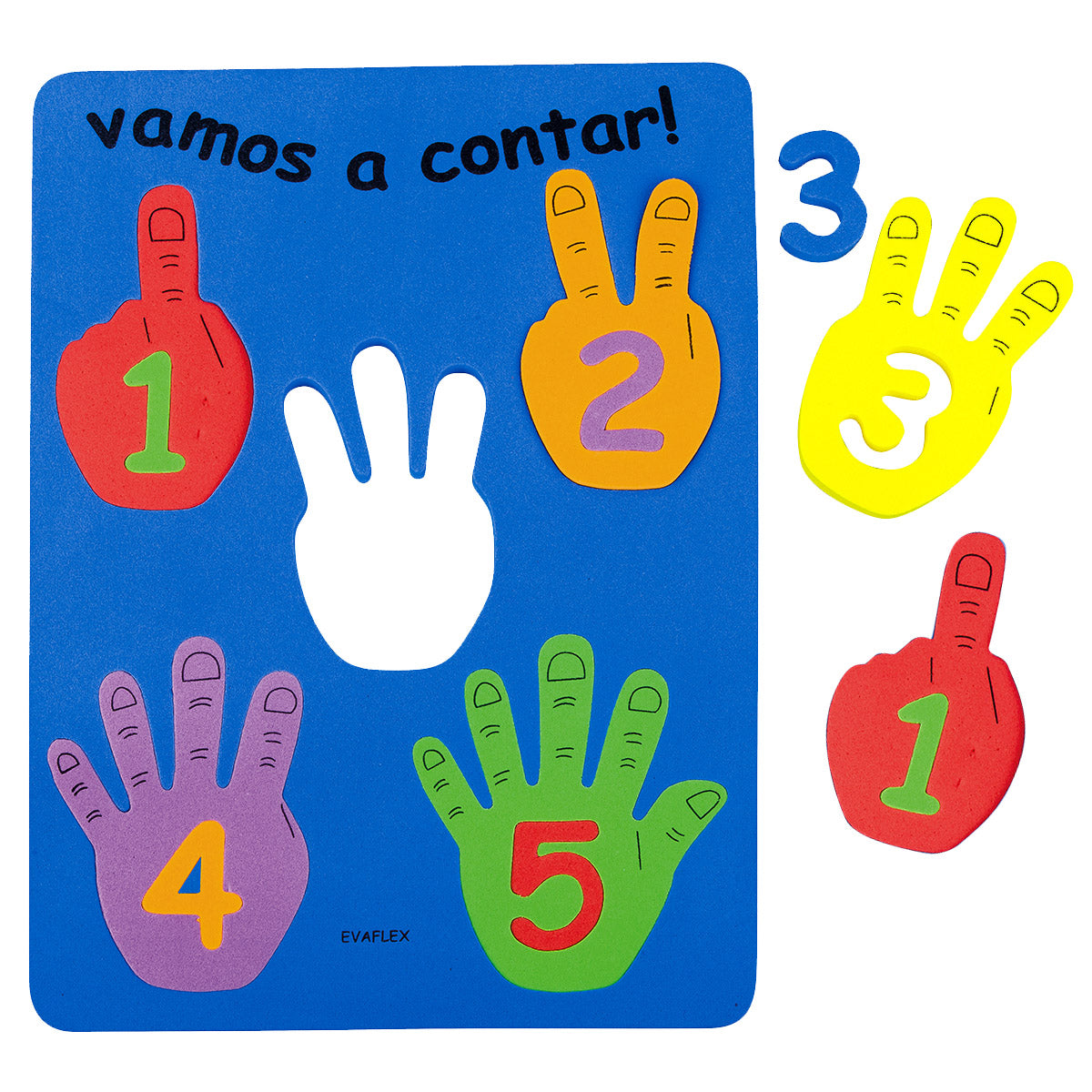 Rompecabezas Evaflex Foamy Vamos A Contar 20x28cm C/11 piezas
