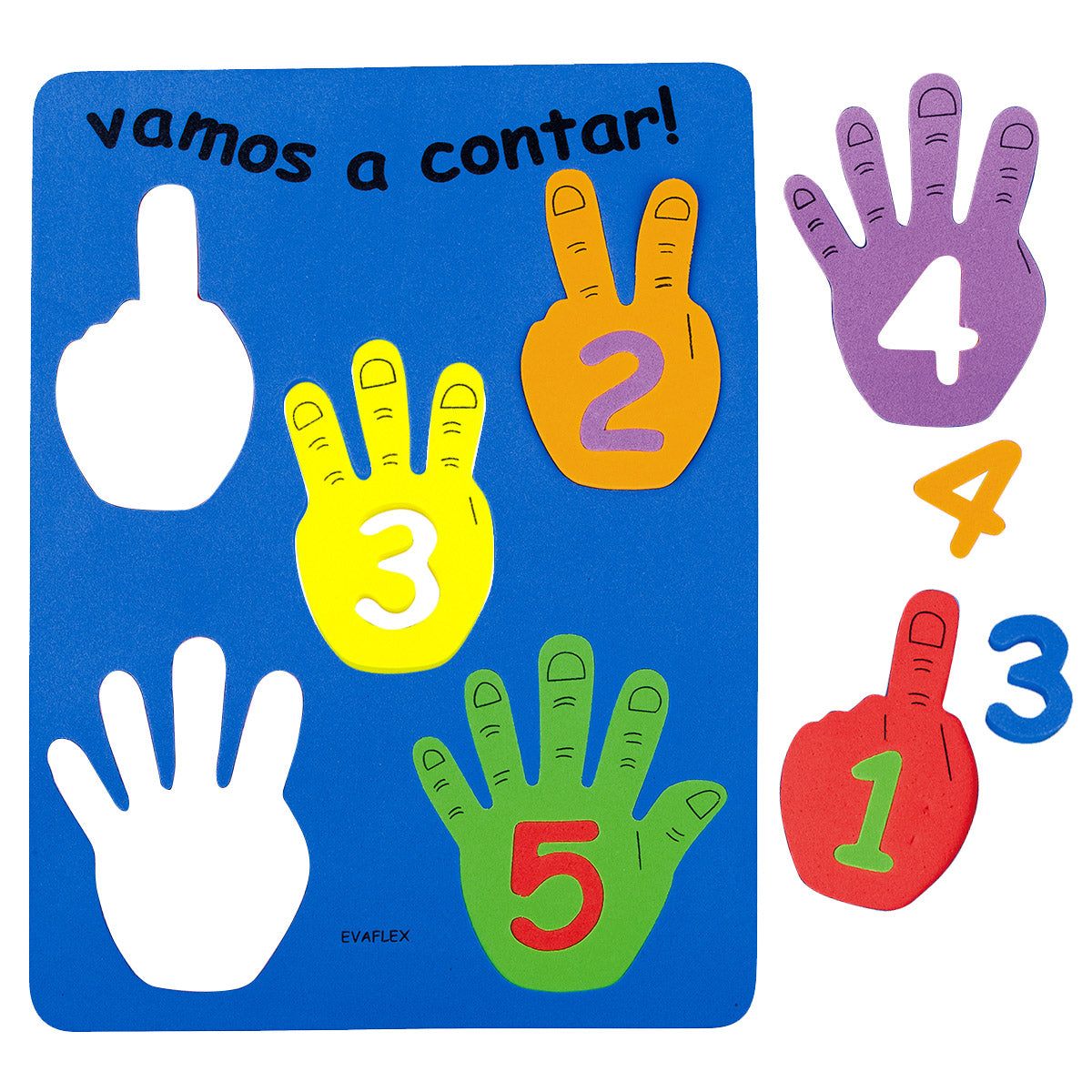 Rompecabezas Evaflex Foamy Vamos A Contar 20x28cm C/11 piezas