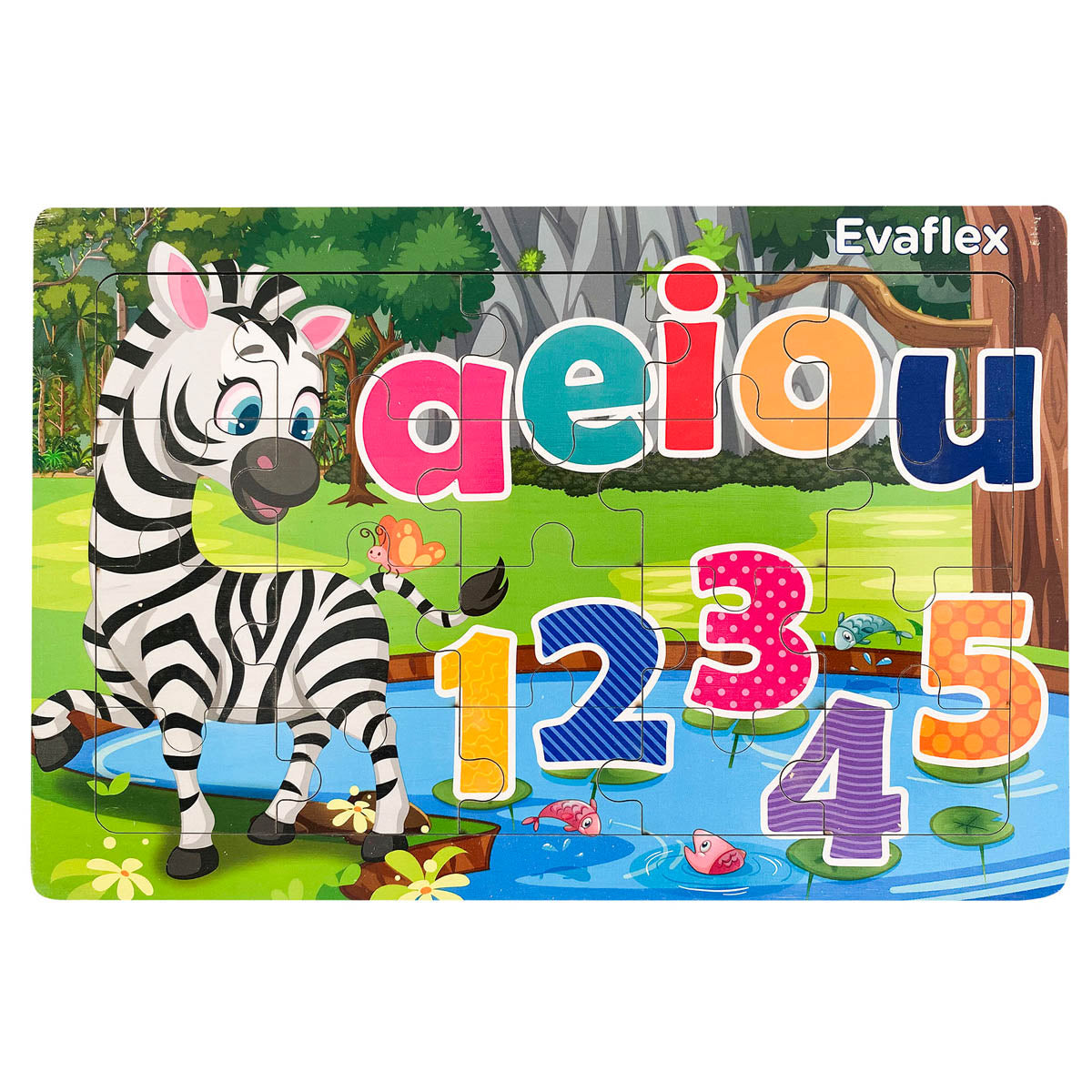 Rompecabezas Madera Evaflex Zebra 20 Piezas 20x30cm