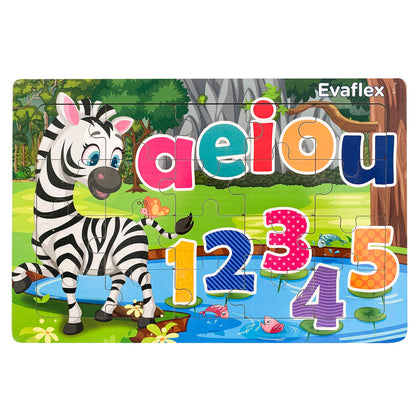 Rompecabezas Madera Evaflex Zebra 20 Piezas 20x30cm