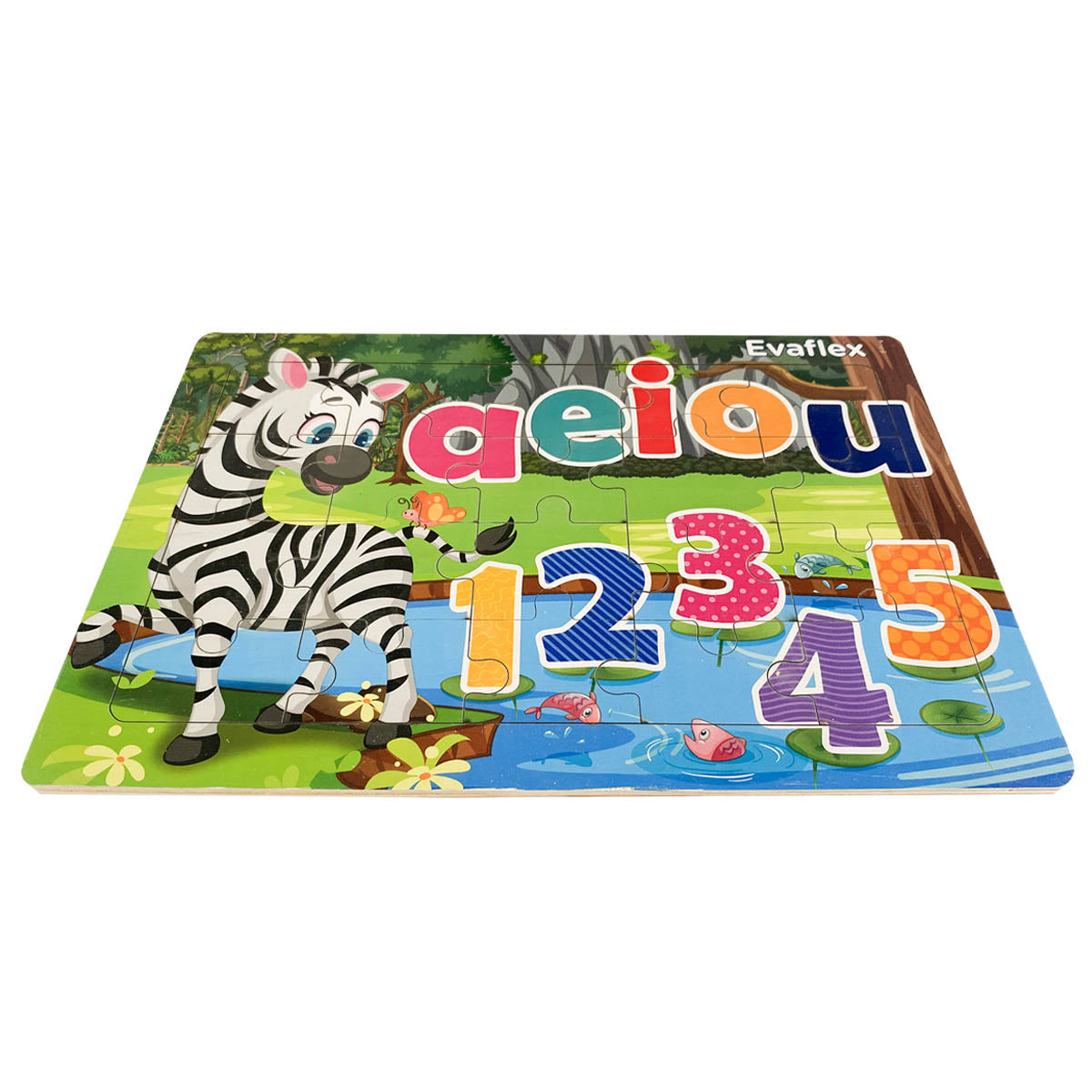 Rompecabezas Madera Evaflex Zebra 20 Piezas 20x30cm