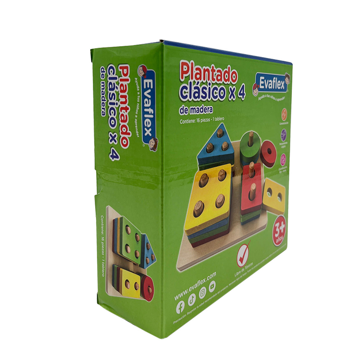 Plantado Clasico X4 Evaflex Madera Coordinacion Motriz