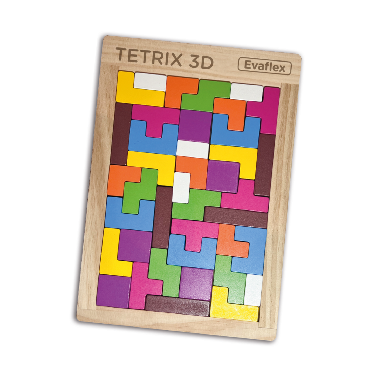 Tetrix 3D Evaflex Rompecabezas Madera Coordinacion Motriz