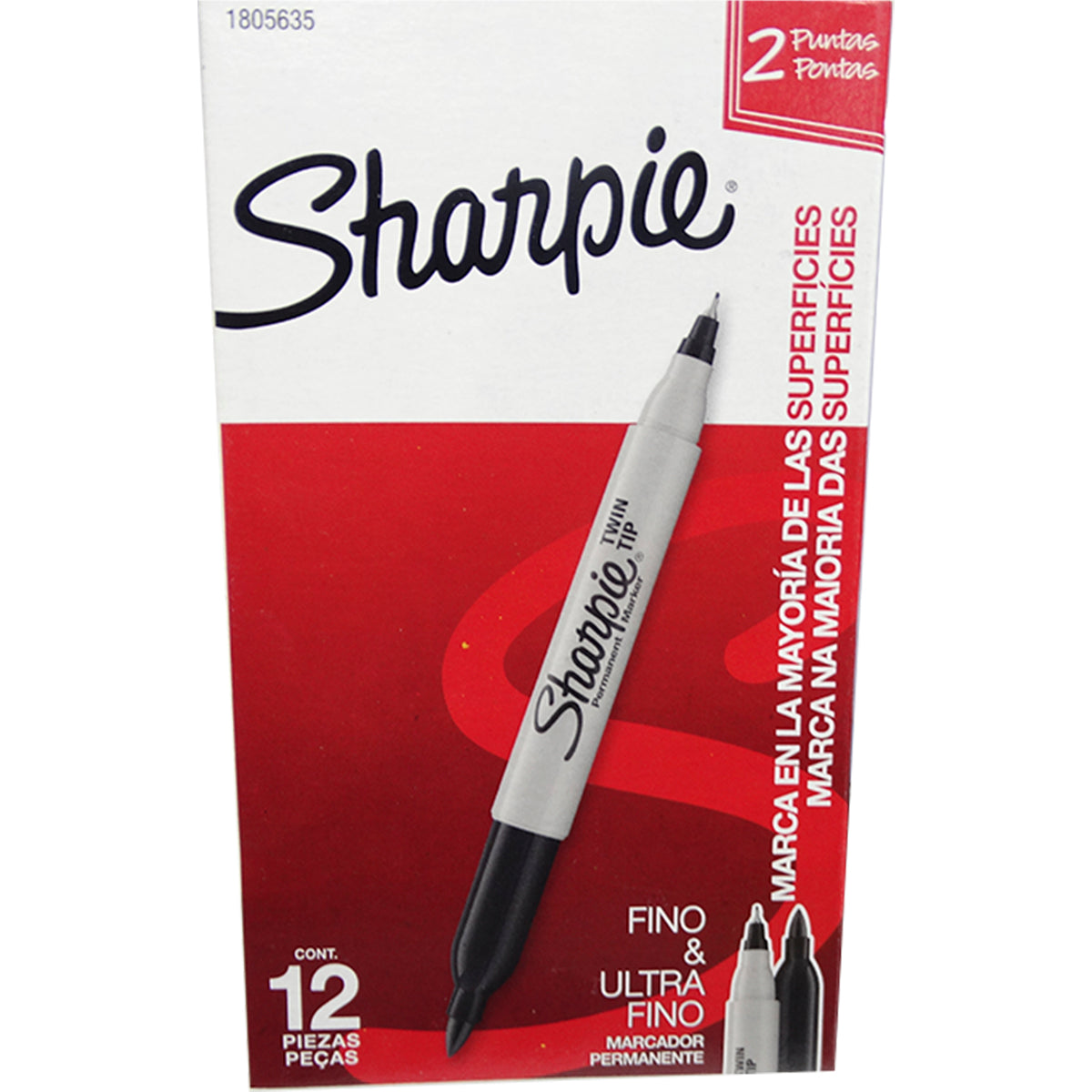 Marcador Sharpie Doble Punta Fino Y Ultrafino Caja C/12 piezas – El Pensar