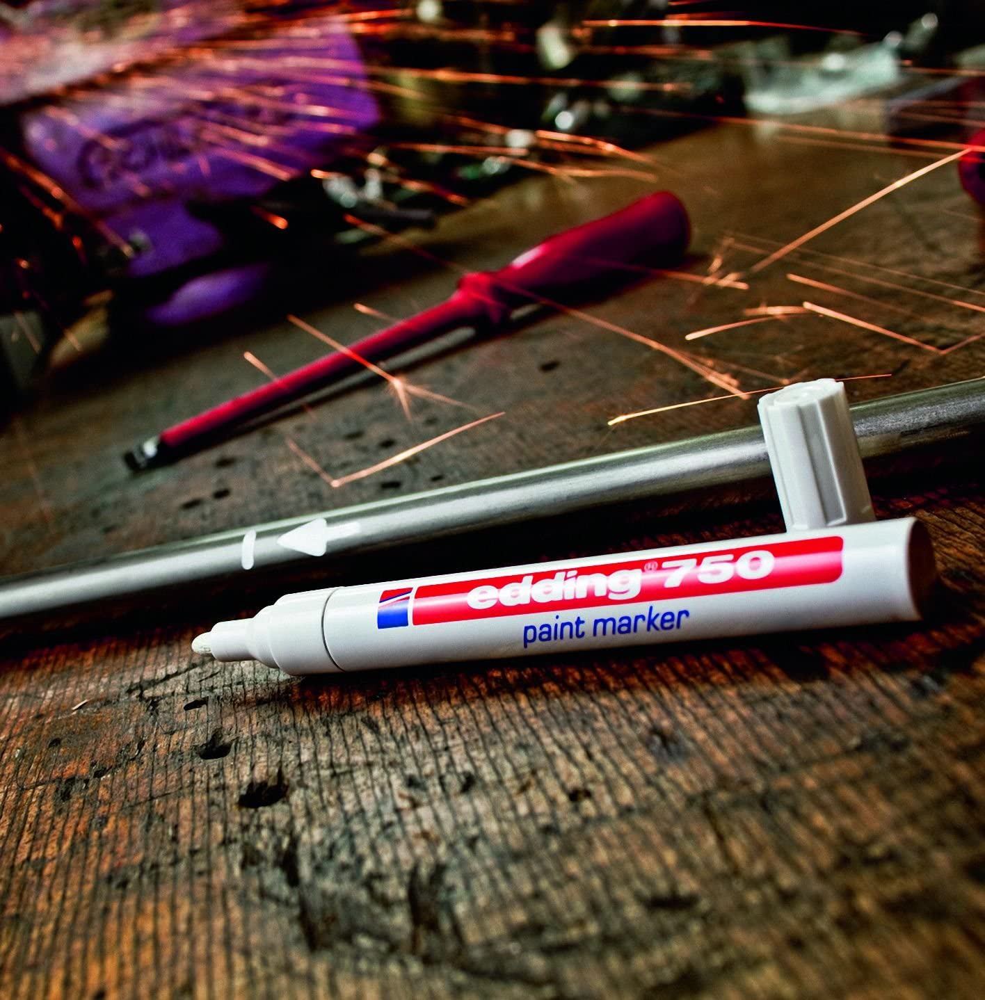 Marcador Edding 750 Tinta Opaca Aluminio P.conica 2-4mm