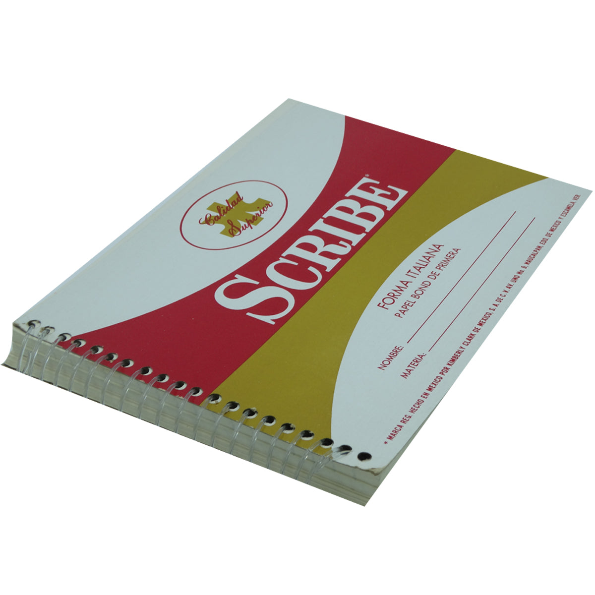 Cuaderno Scribe Italiana Mixto Espiral Plastico 200 Hojas