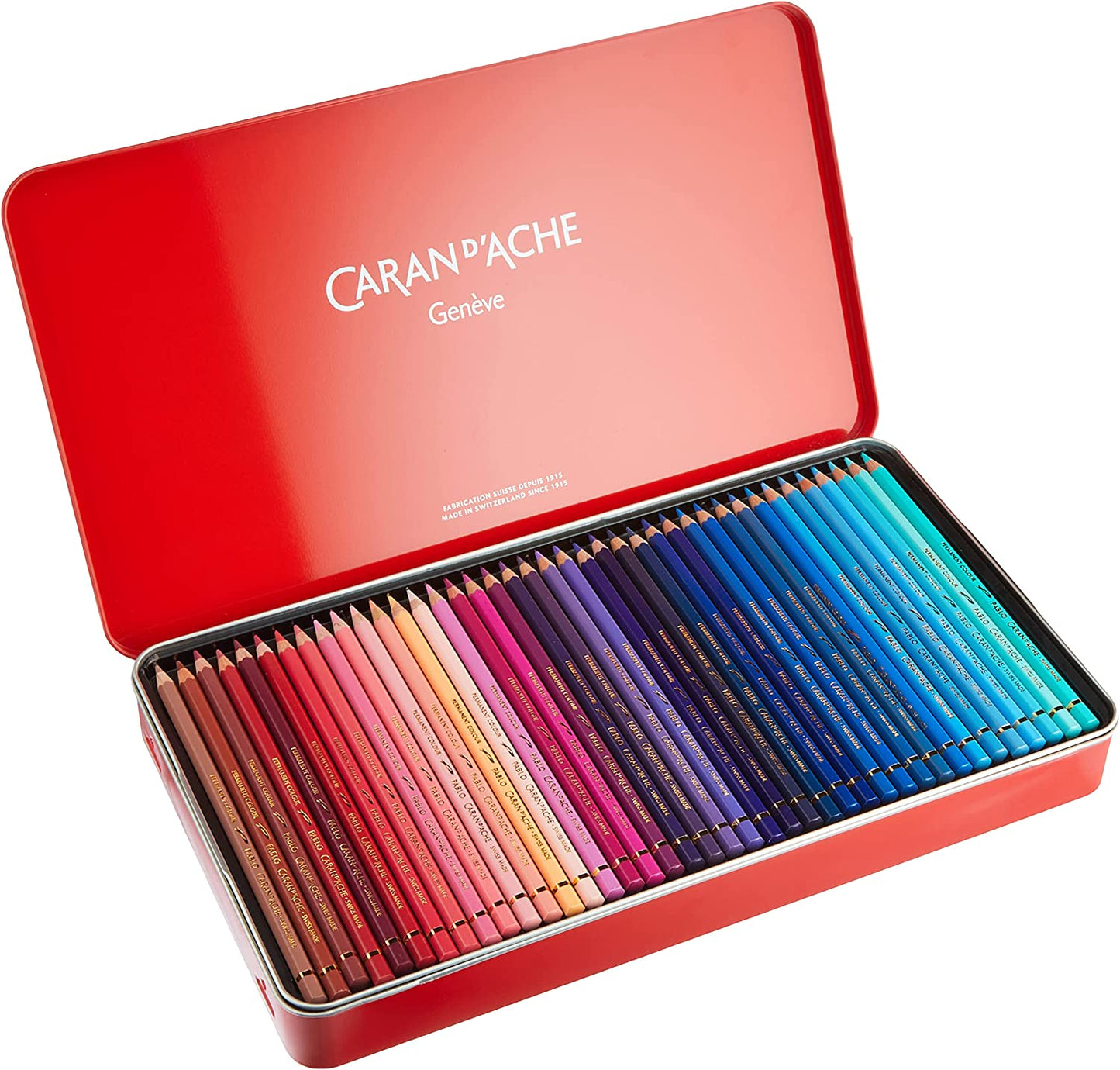 Caran D'ache Pablo Pencil Metal Case Box C/120 Pieces.