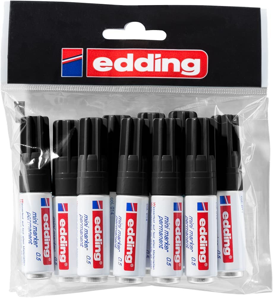 Marcador Edding Mini Permanente Aluminio 0.5mm 10 Piezas