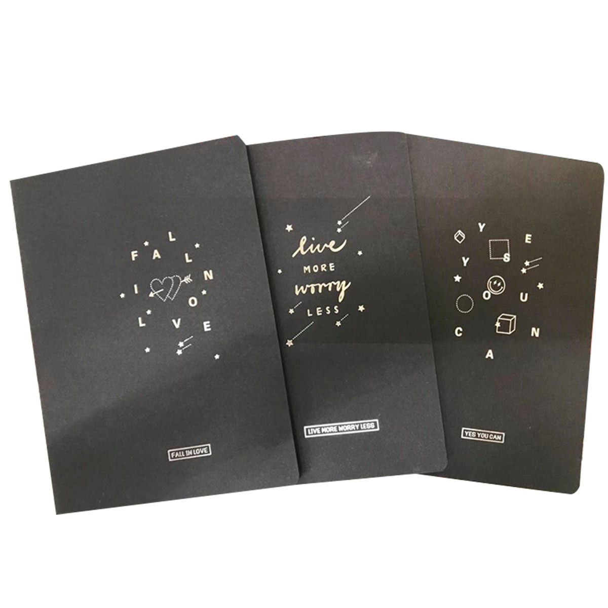 Sewn Notebook Notebook Black Sheets 40 Sheets 26*18.5 Cm