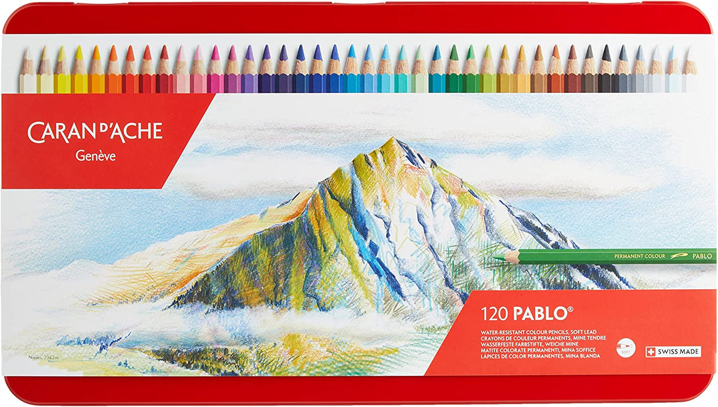 Caran D'ache Pablo Pencil Metal Case Box C/120 Pieces.