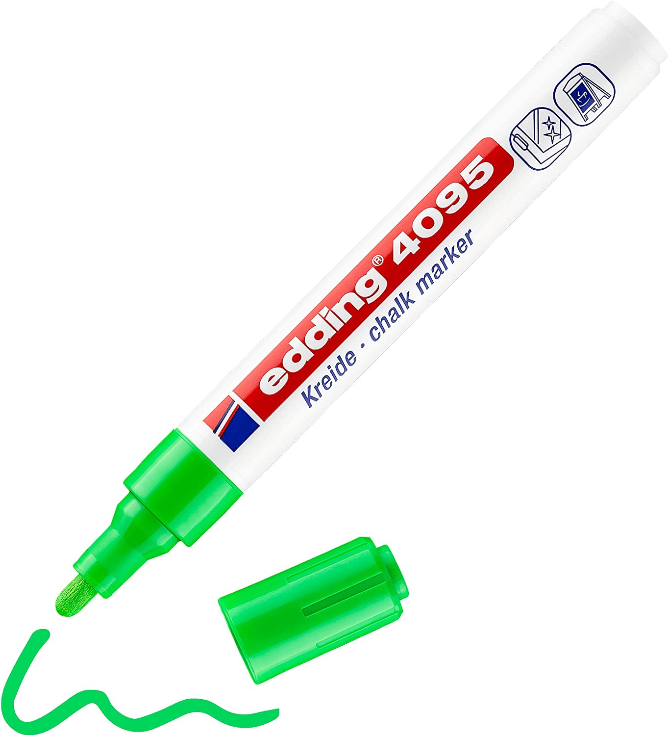 Marcador Eddign E4095 Tiza Vidrio Punta Redonda 2-3mm